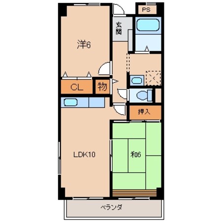 マンションニューハマ１の物件間取画像